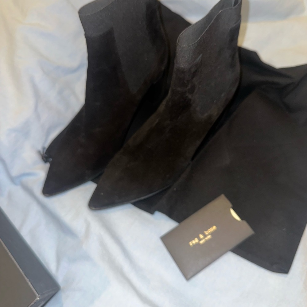 Rag & Bone black suede Brynn bootie